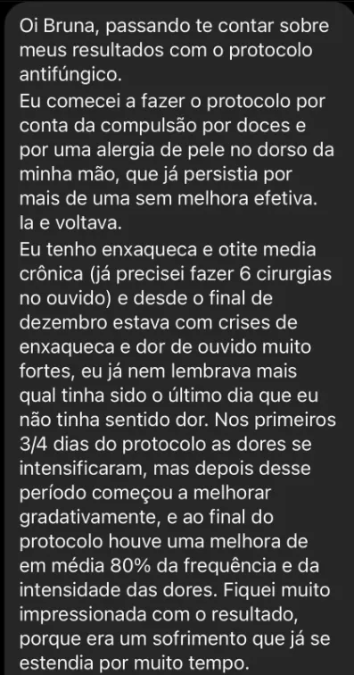 Depoimento de aluna